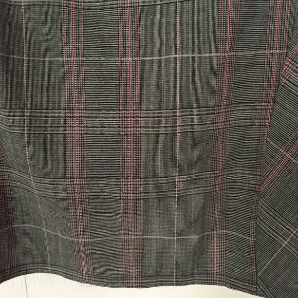 Vtg Donna Karan DKNY Spaghetti Strap Plaid Gray Red Fitted Women's Blouse Top 4 - Picture 4 of 8